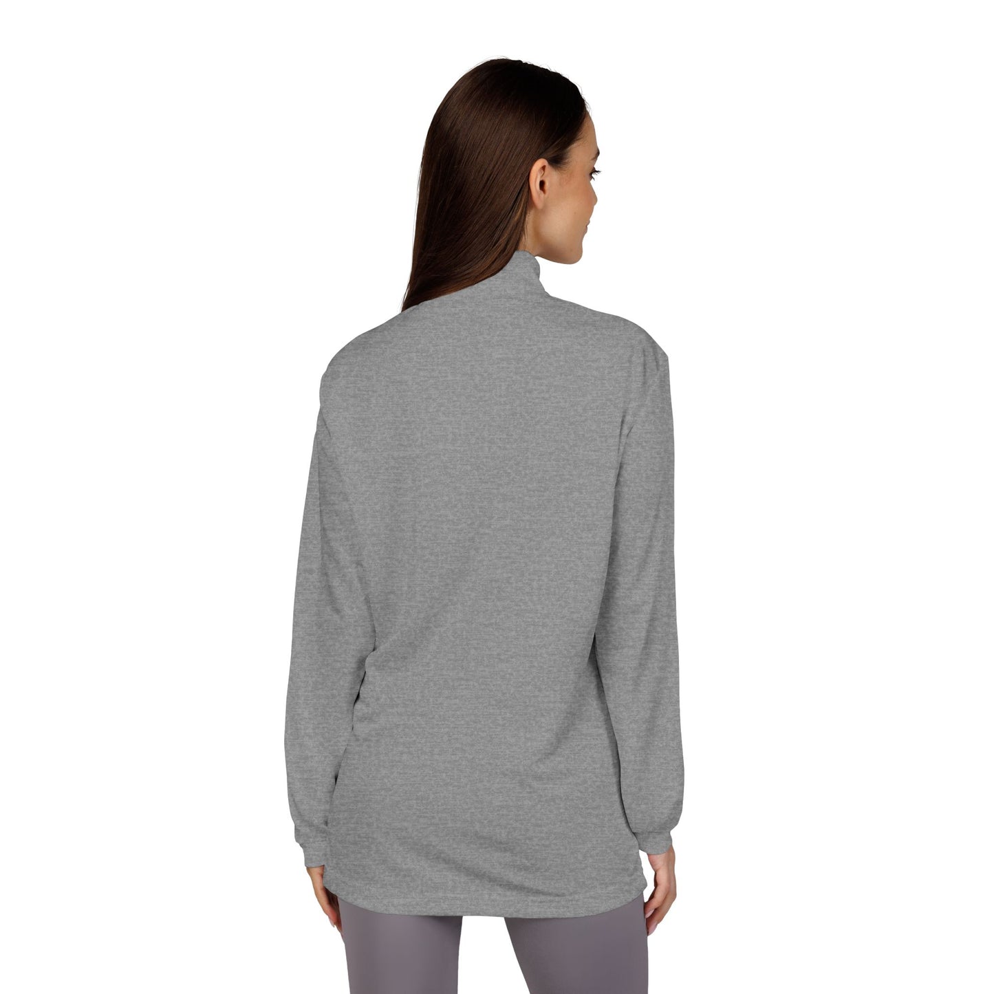 Embroidered Quarter-Zip Pullover — White Performance Adidas Pullover "Say You Can and You Will"