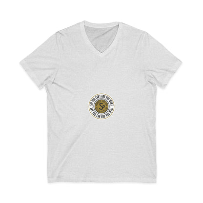 Minimalist Coin Logo V-Neck Tee