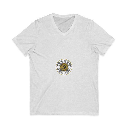 Minimalist Coin Logo V-Neck Tee
