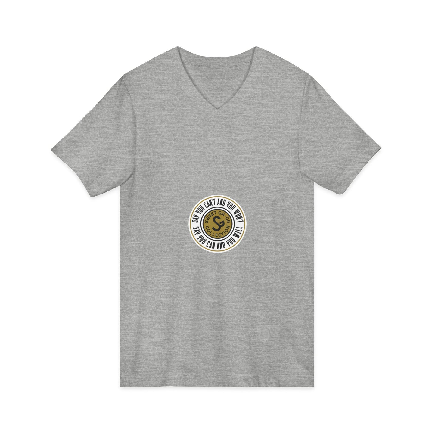 Minimalist Coin Logo V-Neck Tee