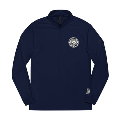 Embroidered Quarter-Zip Pullover — "Say You Can and You Will"