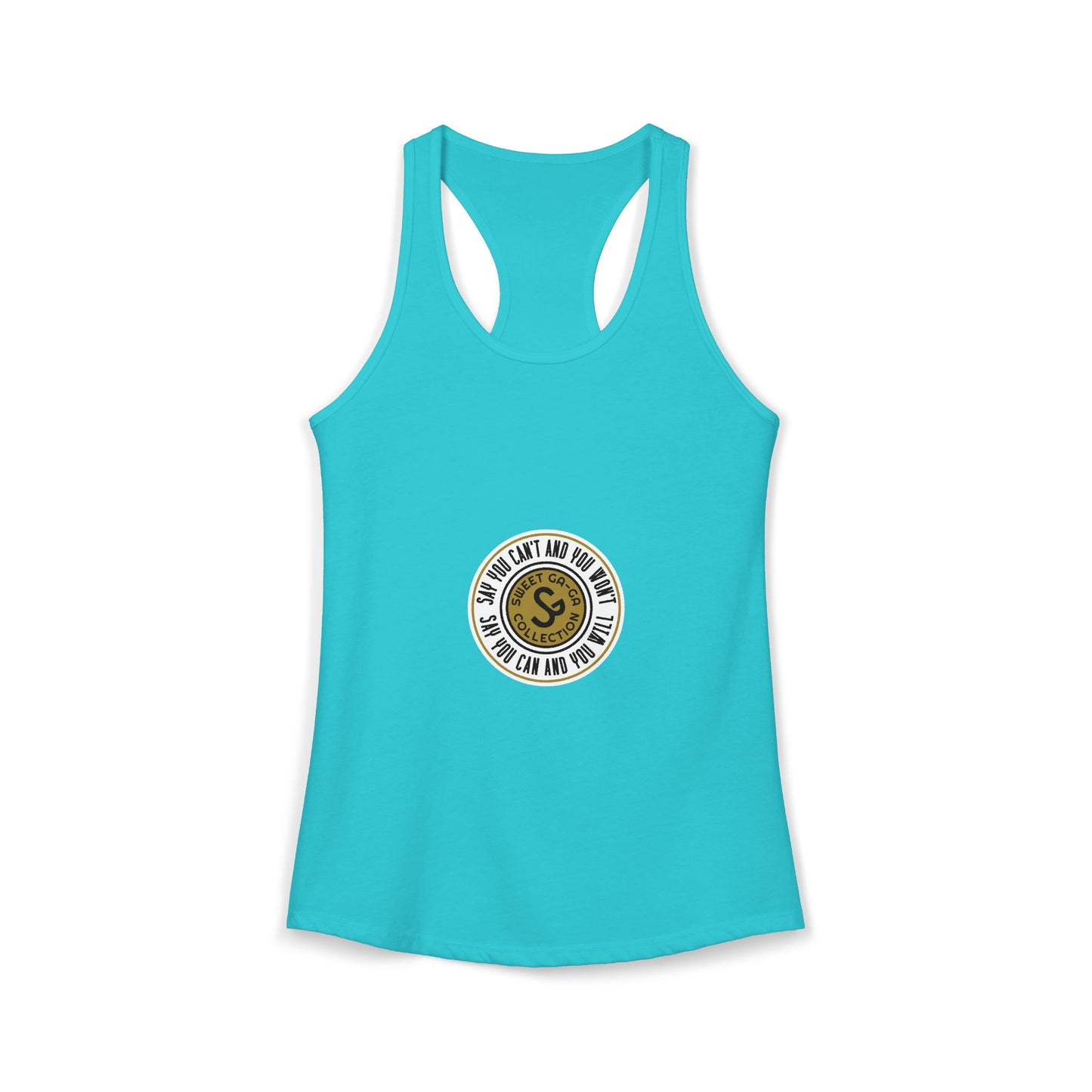 Women's Ideal Racerback Tank -"Say You Can and You Will"