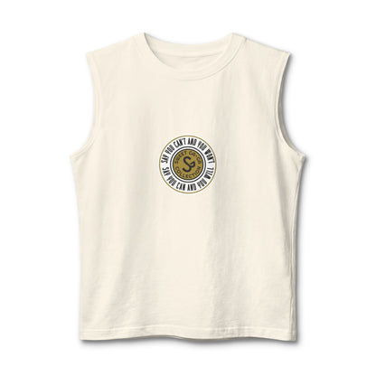 Muscle Tank — "Say You Can and You Will" Retro Surf Circle Logo