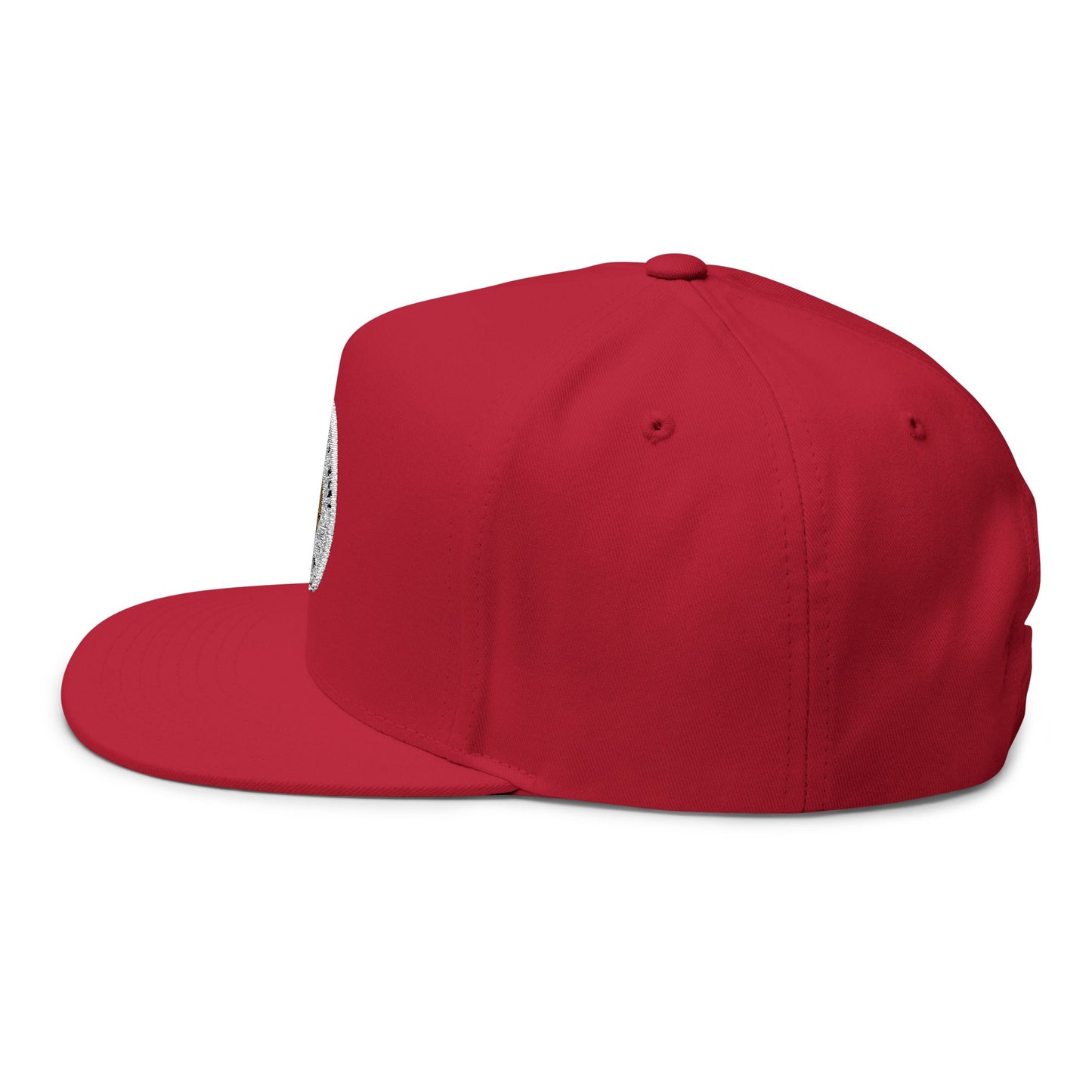 Embroidered Flat Bill Cap