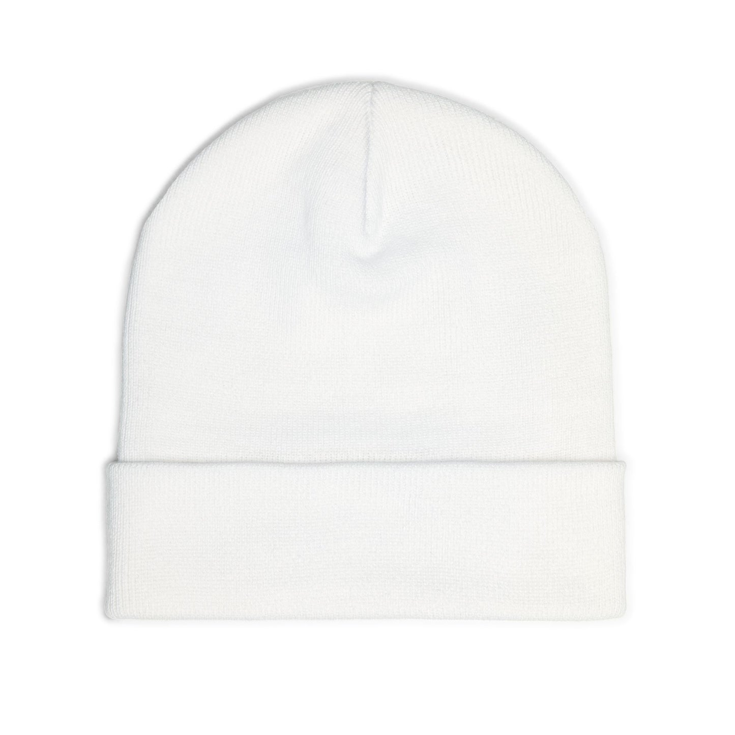 Embroidered Compass Logo Knit Beanie — Minimal Outdoor Winter Hat