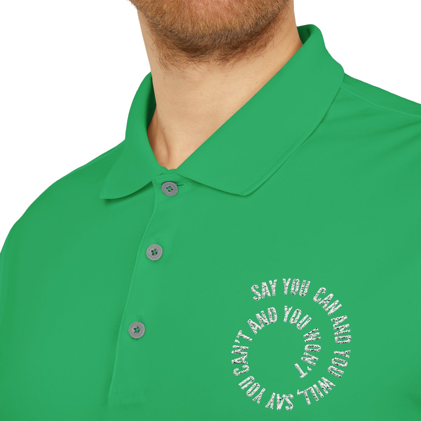 Performance Polo — ‘Not Your Average’ Circular Logo Golf Shirt
