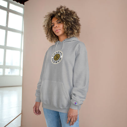 Champion Hoodie — Vintage-Inspired Circular Logo Hoodie