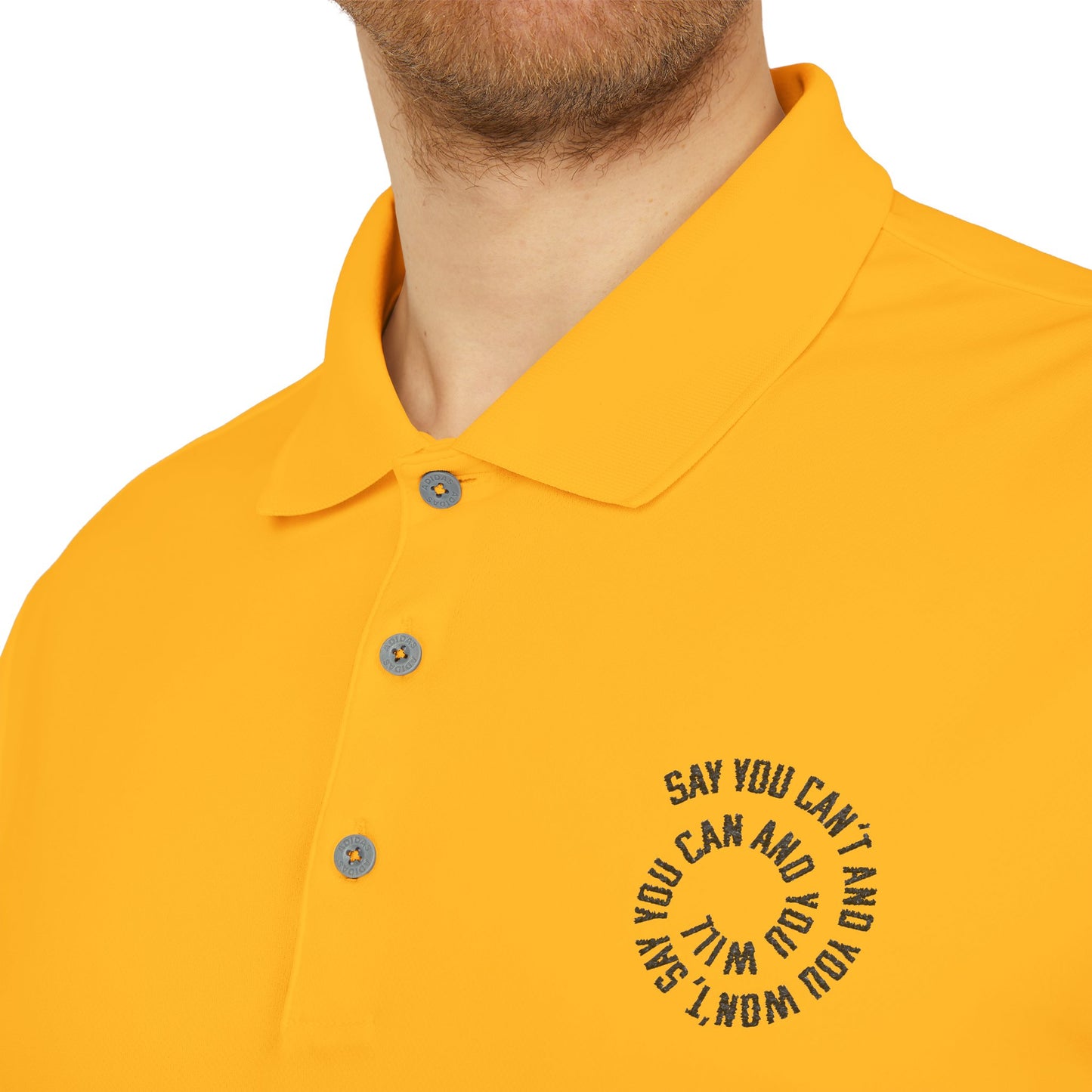 adidas Unisex Performance Polo -"Say You Can and You Will"