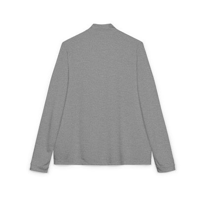 Embroidered Quarter-Zip Pullover — White Performance Adidas Pullover "Say You Can and You Will"