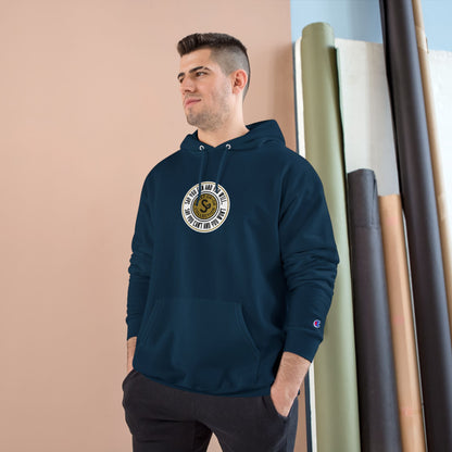 Champion Hoodie — Vintage-Inspired Circular Logo Hoodie
