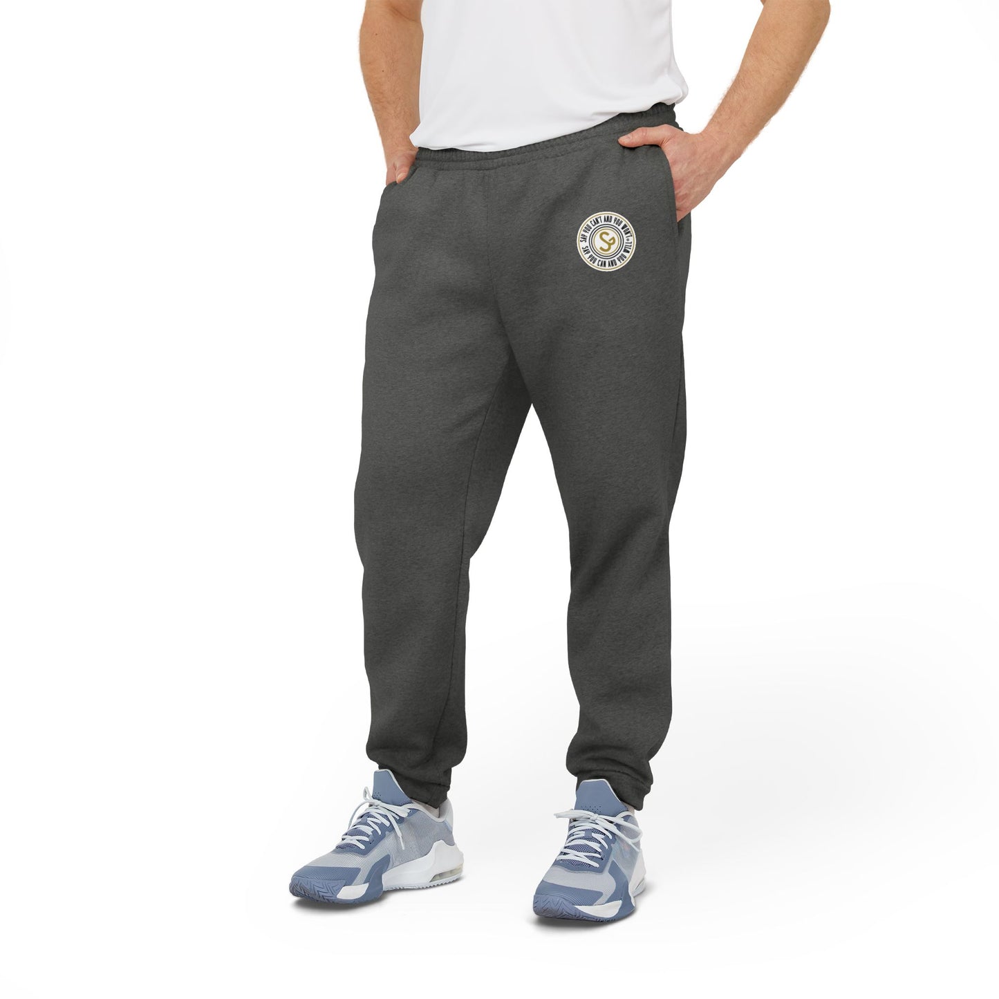 adidas Unisex Fleece Joggers - "Say You Can and You Will"