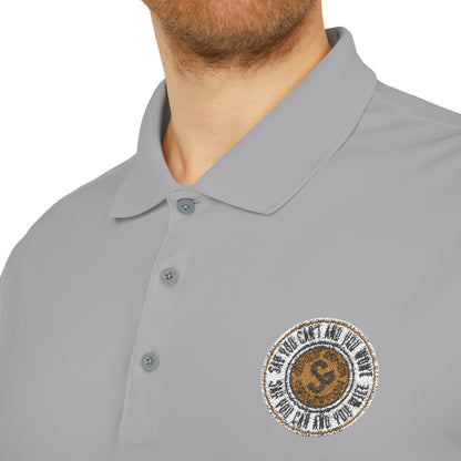 Classic Polo — Embroidered "Say You Can and You Will" Performance Golf Shirt