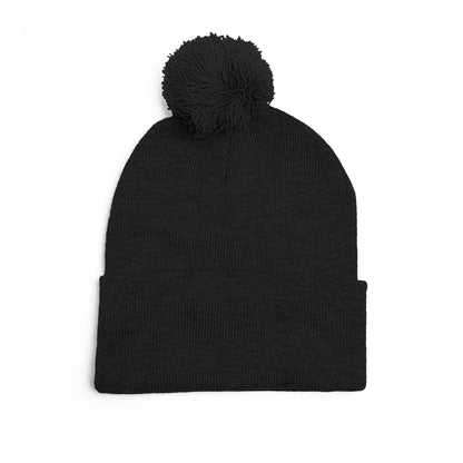 Pom-Pom Knit Cap - "Say You Can and You Will"