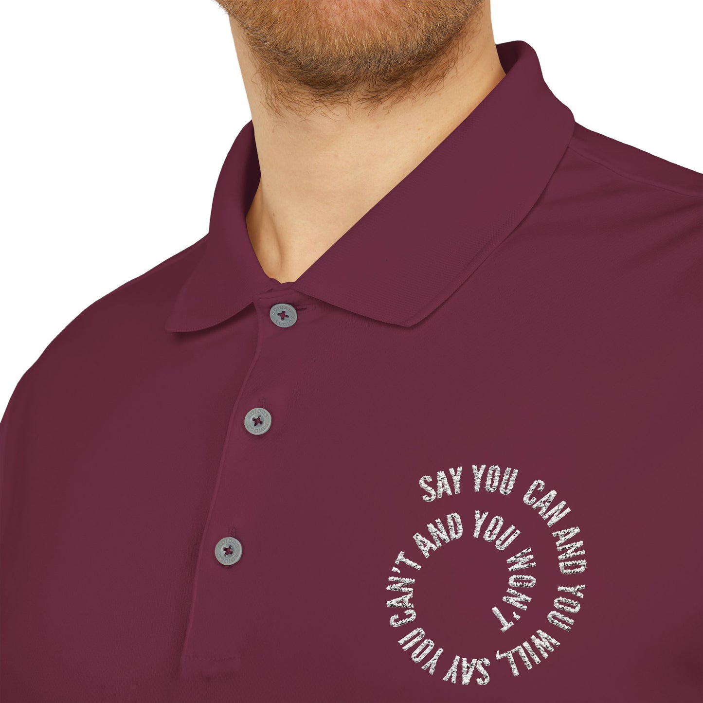 Performance Polo — ‘Not Your Average’ Circular Logo Golf Shirt