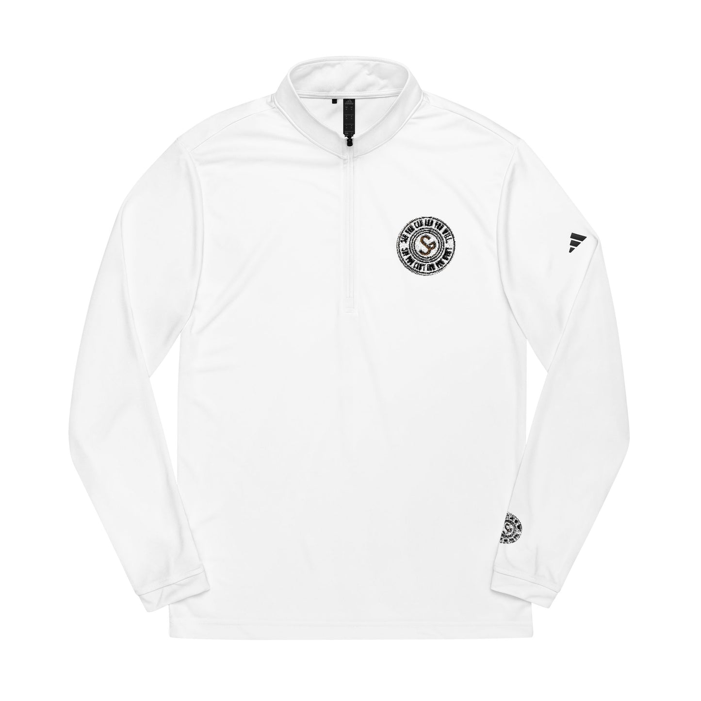 Embroidered Quarter-Zip Pullover — "Say You Can and You Will"