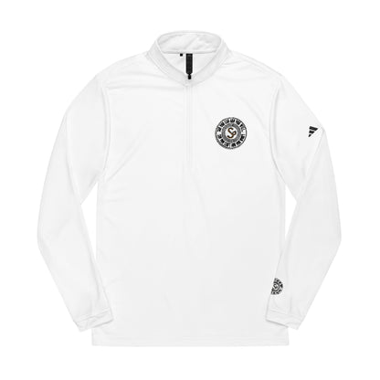Embroidered Quarter-Zip Pullover — "Say You Can and You Will"