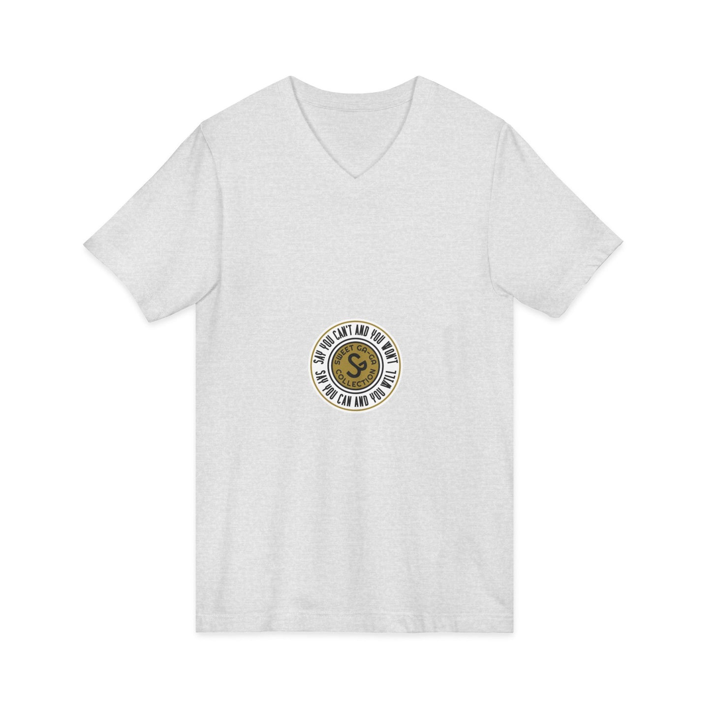 Minimalist Coin Logo V-Neck Tee