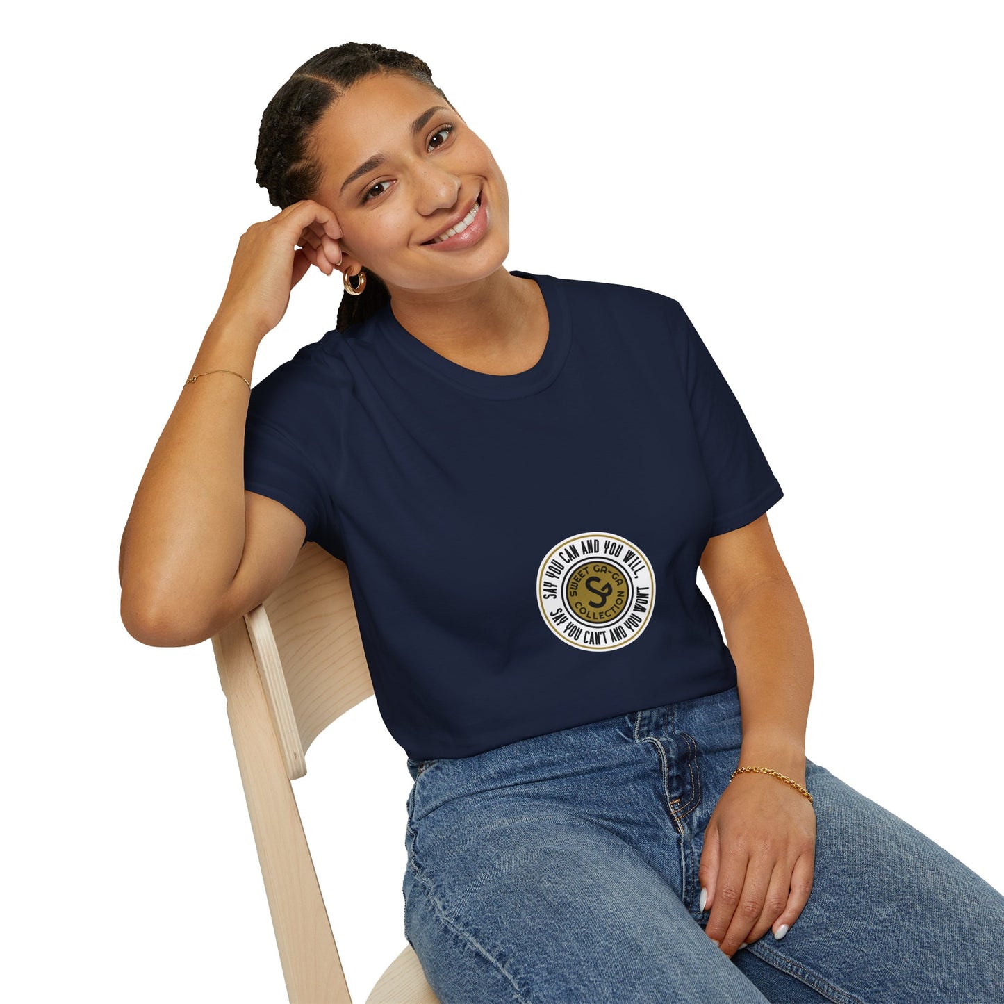 Vintage Seal Graphic T-Shirt — 'SS' Round Emblem Logo