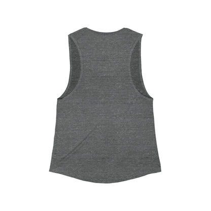 Women's Scoop Muscle Tank — 'She Can, She Will' Motivational Fitness Top