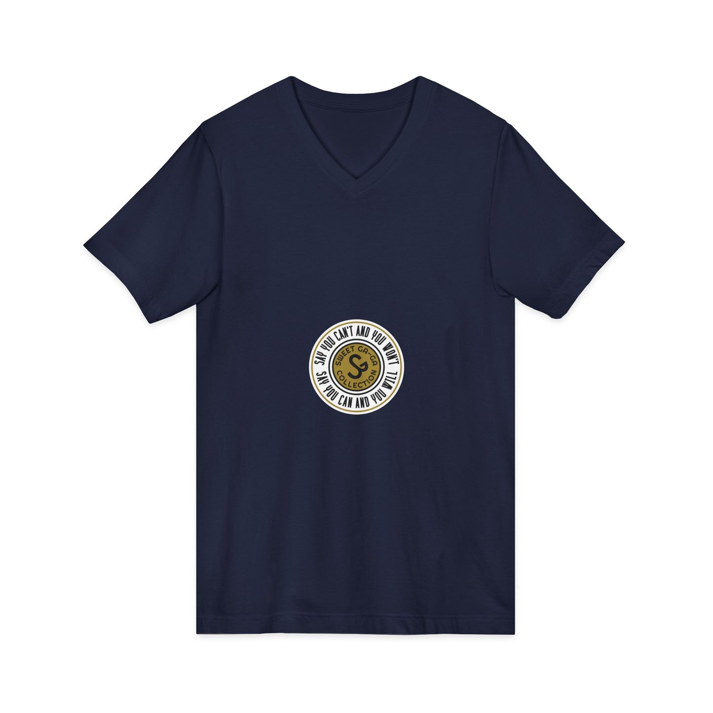 Minimalist Coin Logo V-Neck Tee