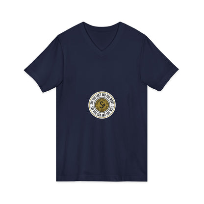 Minimalist Coin Logo V-Neck Tee