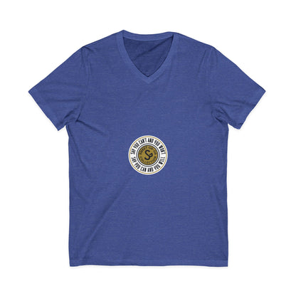 Minimalist Coin Logo V-Neck Tee
