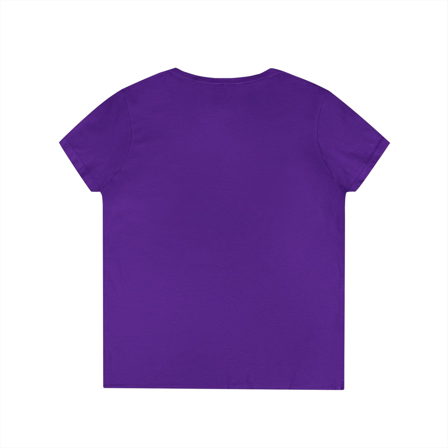 Ladies' V-Neck T-Shirt — Retro Gold Seal 'S' Emblem