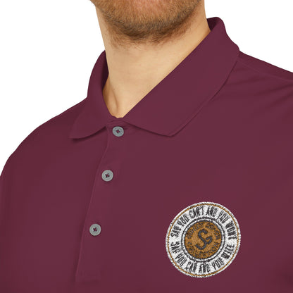 Classic Polo — Embroidered "Say You Can and You Will" Performance Golf Shirt