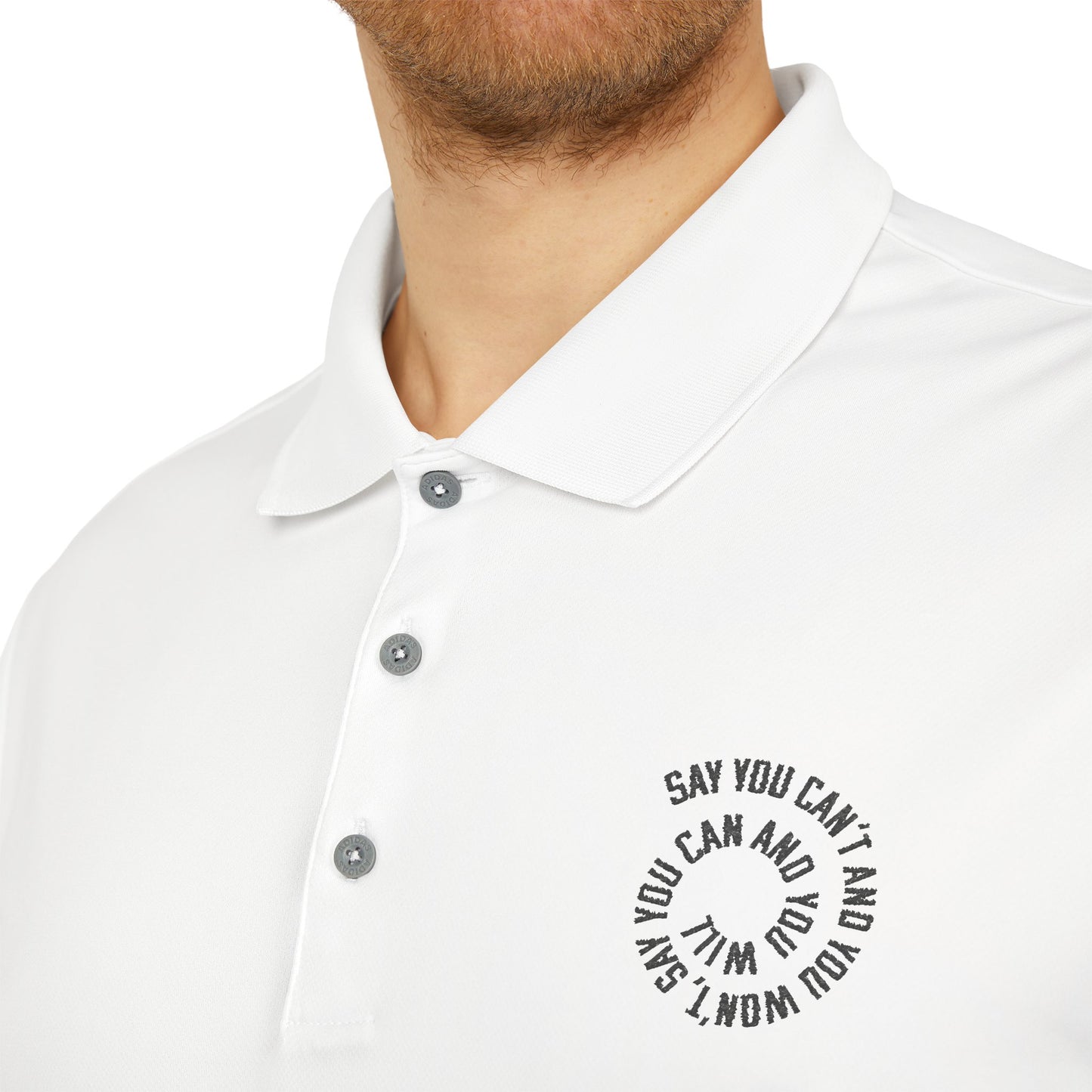 adidas Unisex Performance Polo -"Say You Can and You Will"