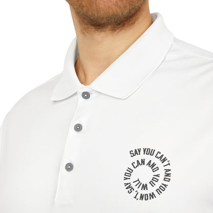 adidas Unisex Performance Polo -"Say You Can and You Will"