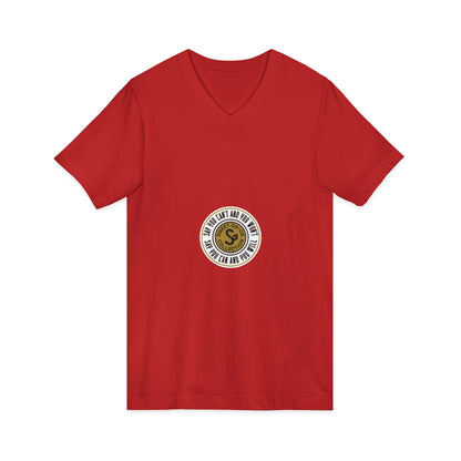 Minimalist Coin Logo V-Neck Tee