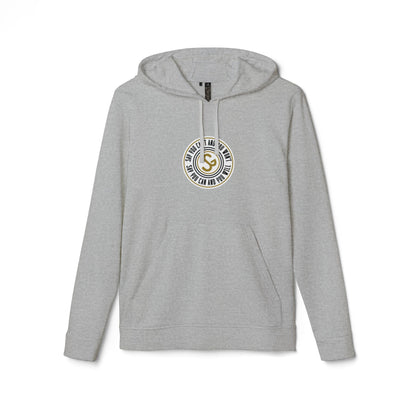 Adidas "Say You Can and You Will" Fleece Hoodie — White Casual Athletic Pullover