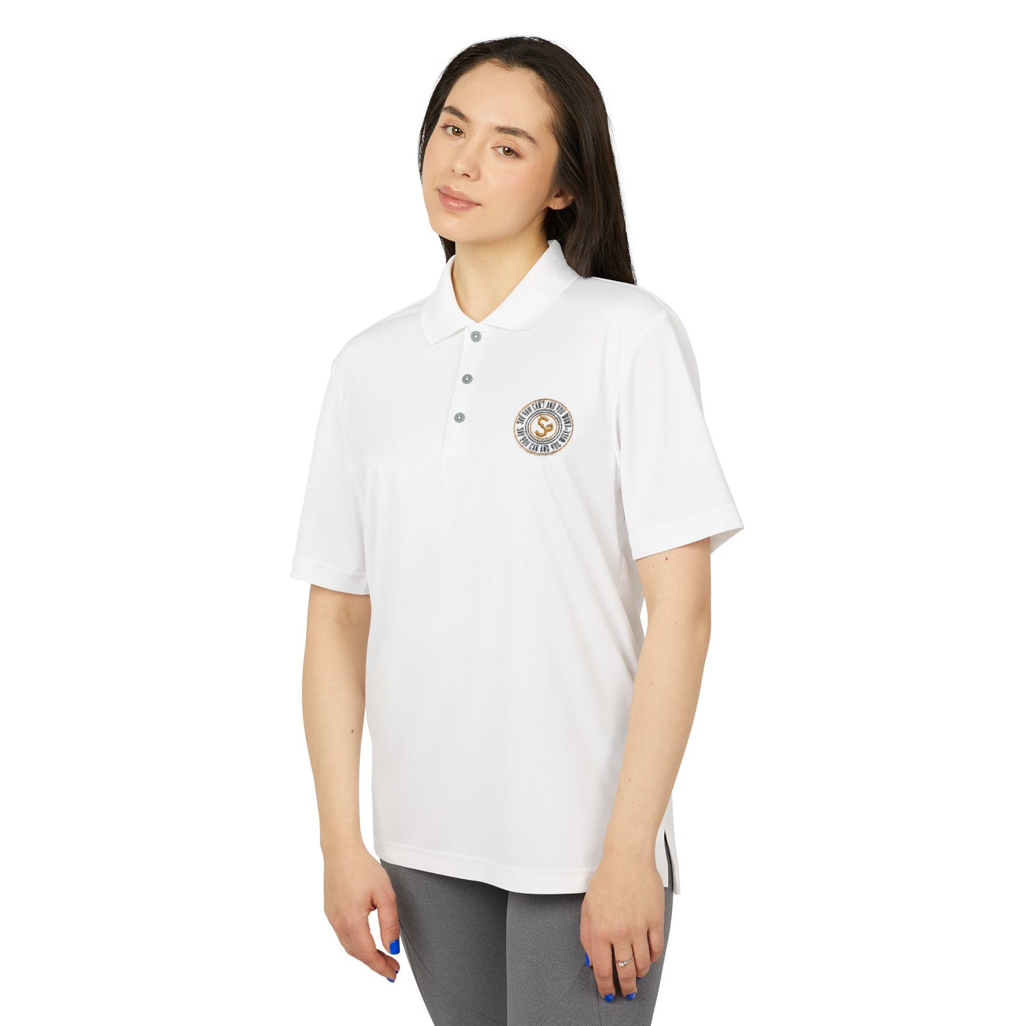 Unisex Performance Polo - "Say You Can and You Will"