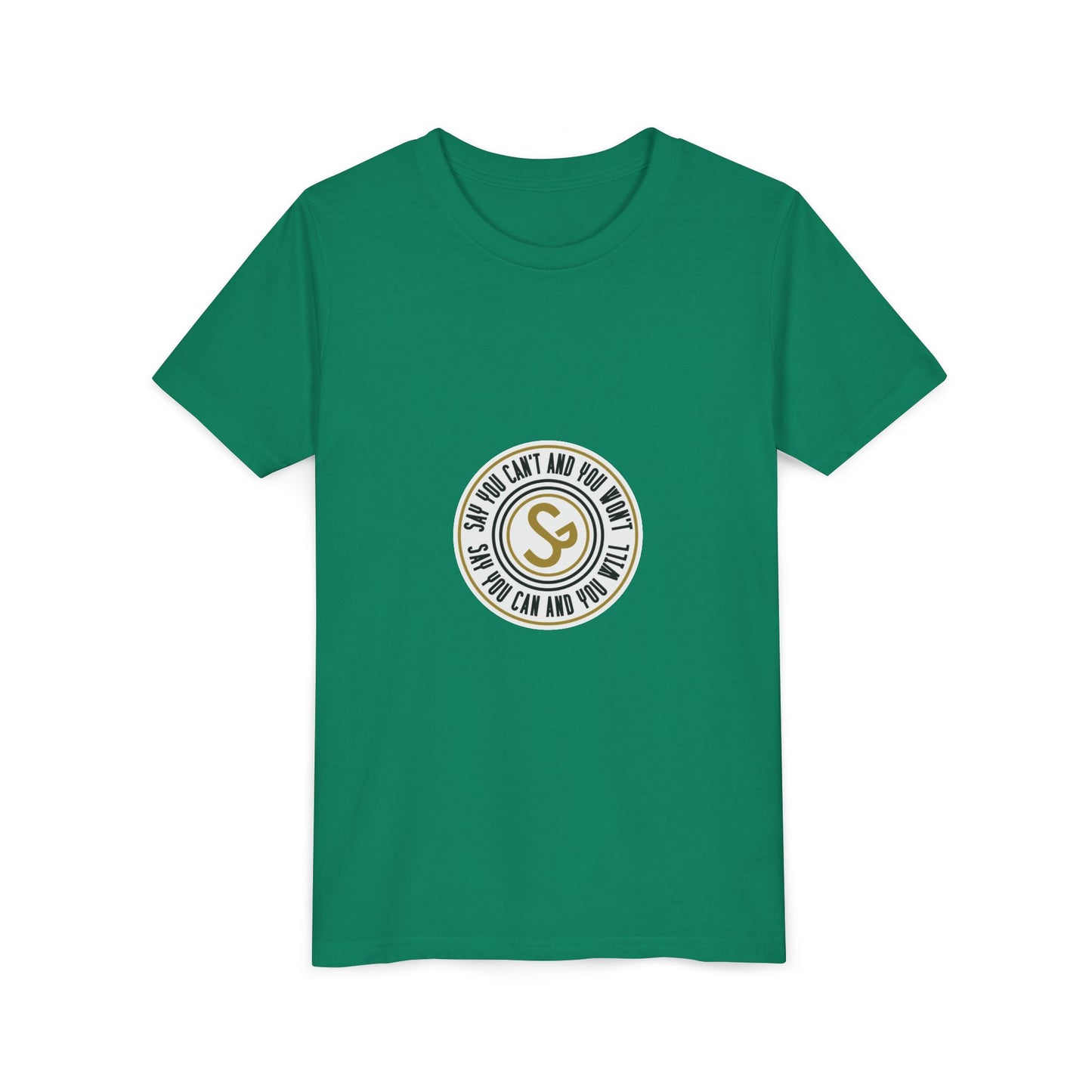 Youth Tee - "Say You Can and You Will" Retro Badge Graphic