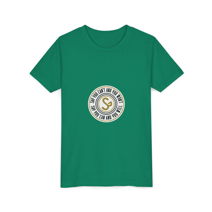 Youth Tee - "Say You Can and You Will" Retro Badge Graphic
