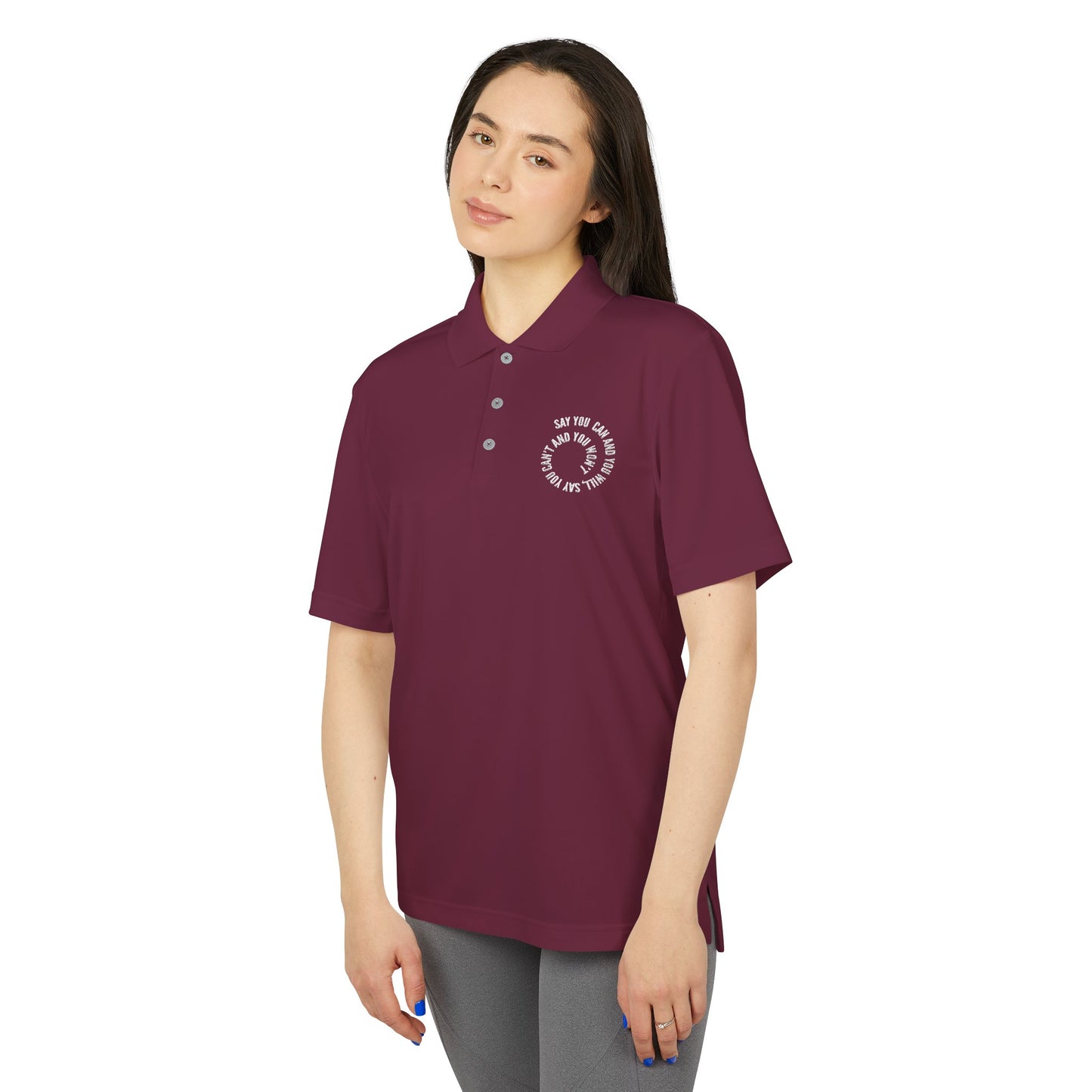 Performance Polo — ‘Not Your Average’ Circular Logo Golf Shirt