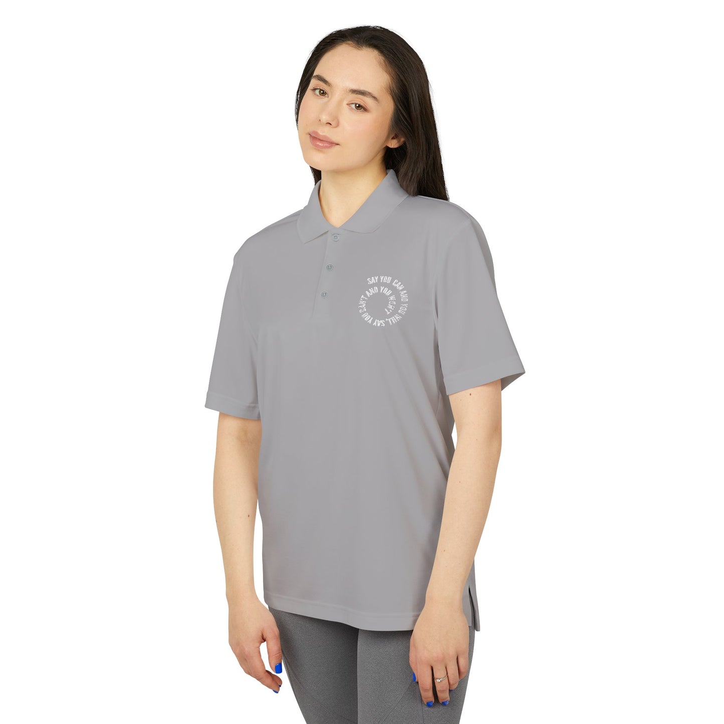 Performance Polo — ‘Not Your Average’ Circular Logo Golf Shirt