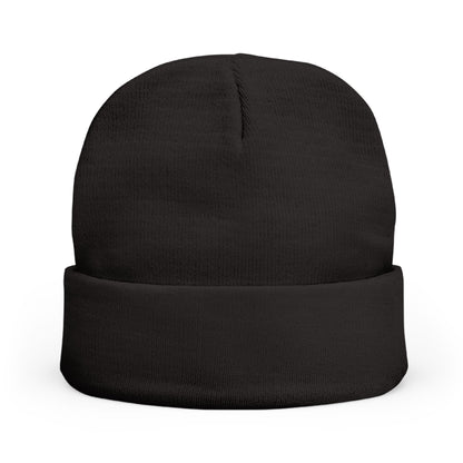Embroidered Compass Logo Knit Beanie — Minimal Outdoor Winter Hat