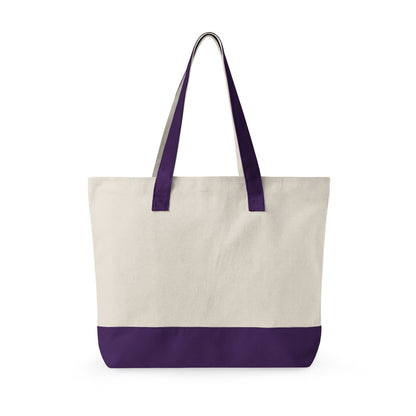 Canvas Tote Bag — "Say You Can and You Will" Motivational Zippered Tote