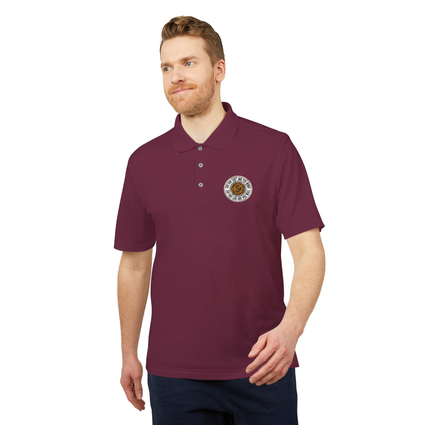 Classic Polo — Embroidered "Say You Can and You Will" Performance Golf Shirt