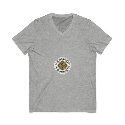 Minimalist Coin Logo V-Neck Tee