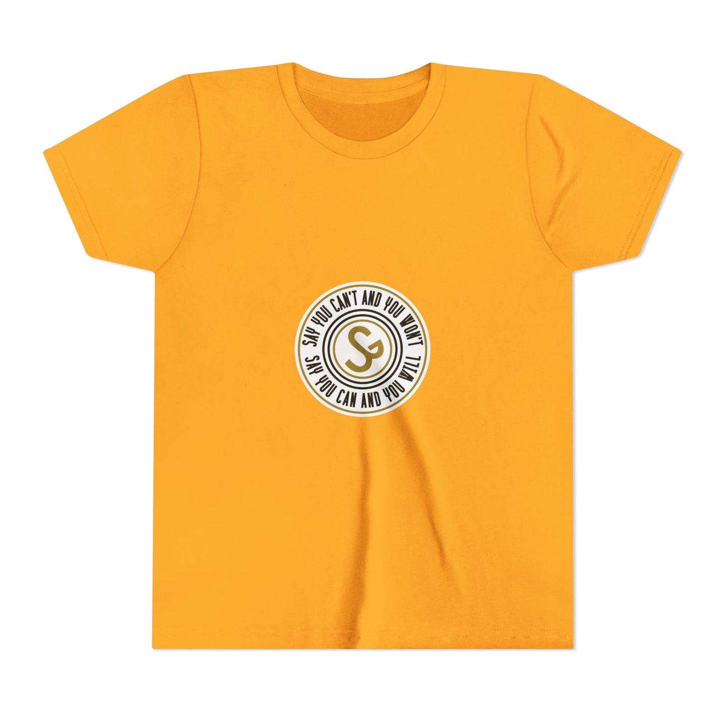 Youth Tee - "Say You Can and You Will" Retro Badge Graphic