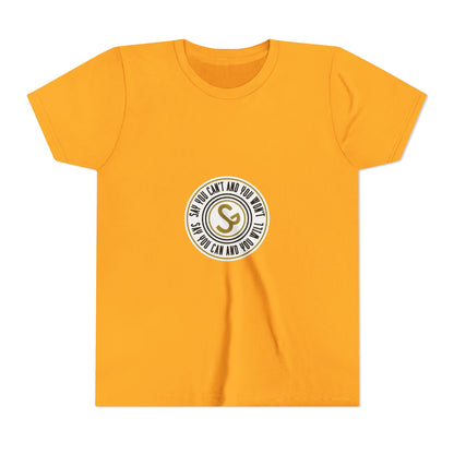 Youth Tee - "Say You Can and You Will" Retro Badge Graphic
