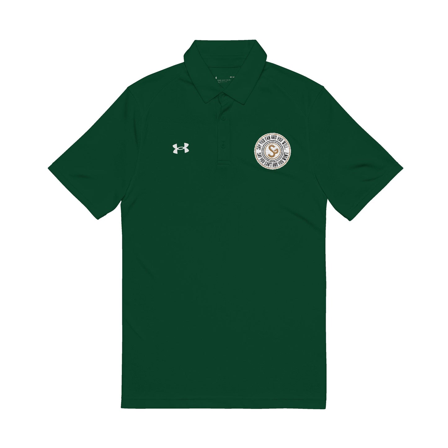 Embroidered Men's Performance Polo — "Say You Can and You Will" Crest