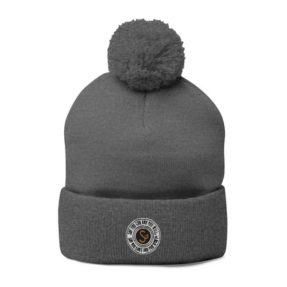 Pom-Pom Knit Cap - "Say You Can and You Will"
