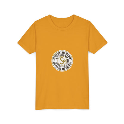 Youth Tee - "Say You Can and You Will" Retro Badge Graphic