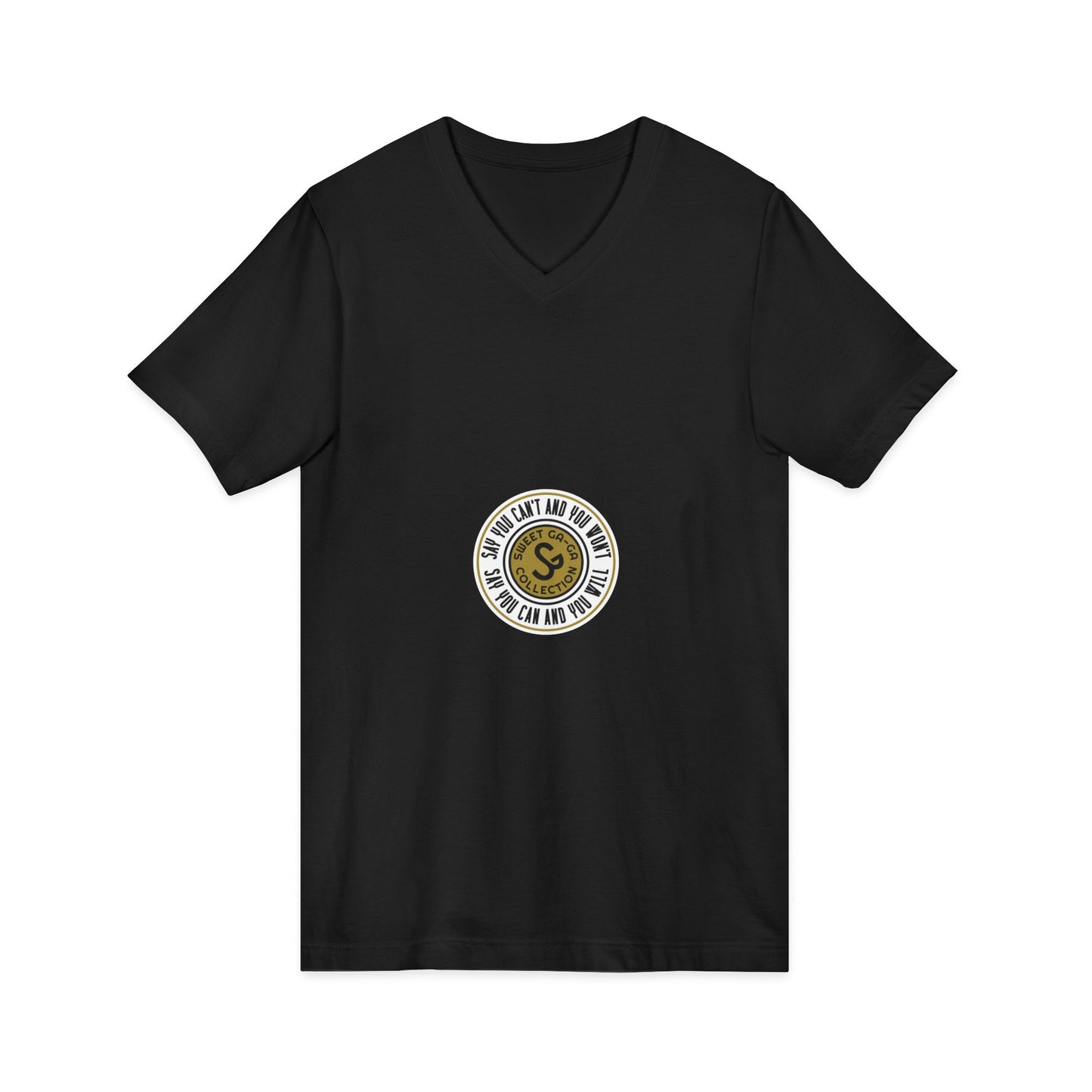 Minimalist Coin Logo V-Neck Tee