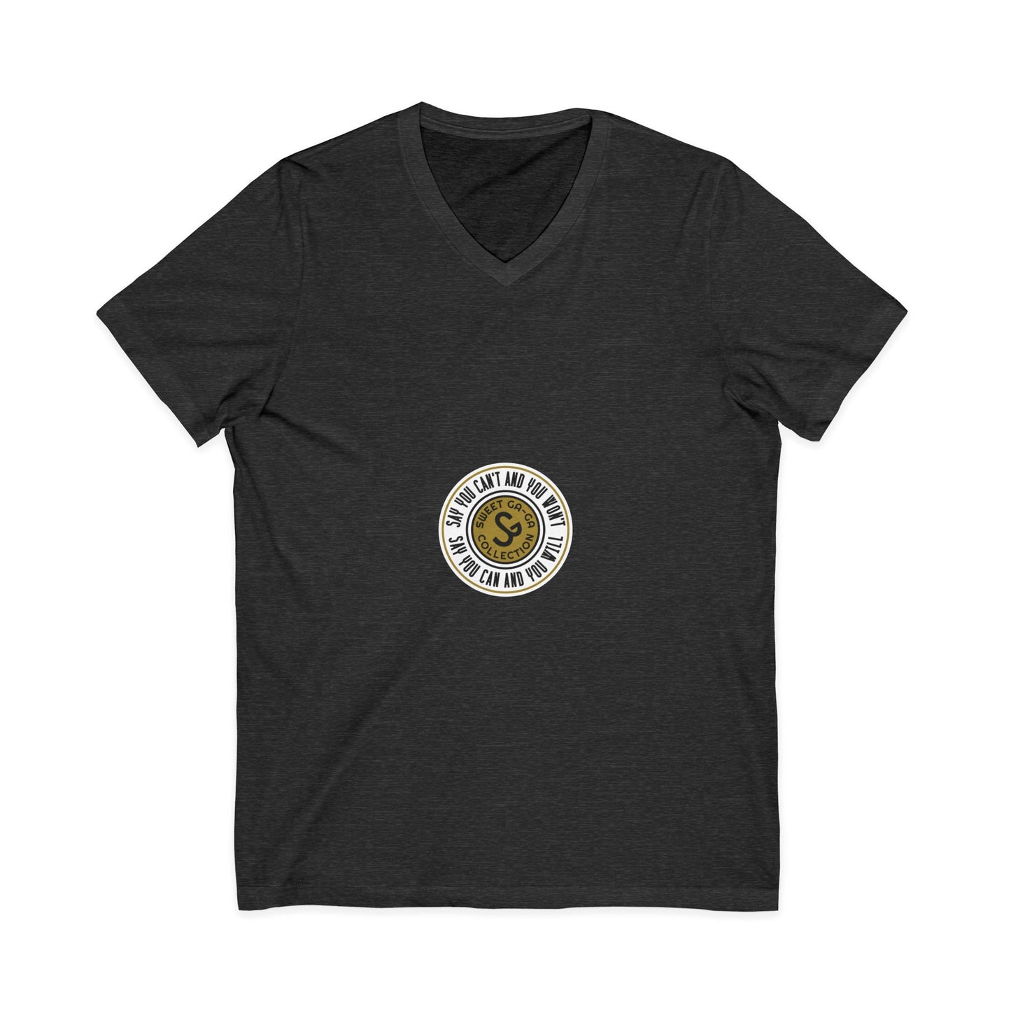 Minimalist Coin Logo V-Neck Tee