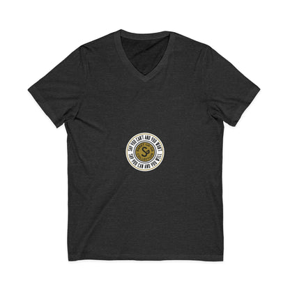 Minimalist Coin Logo V-Neck Tee
