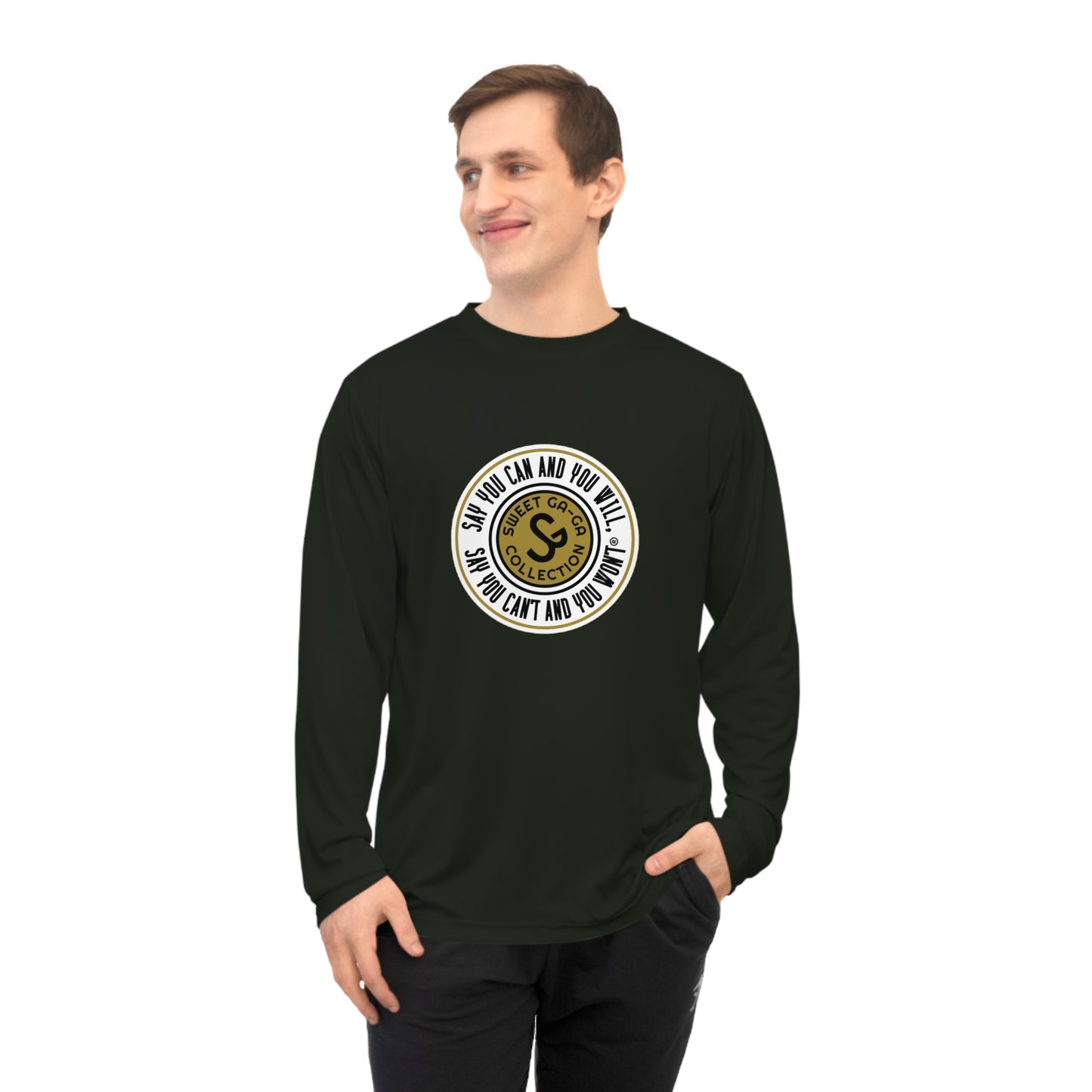 Unisex Performance Long Sleeve Shirt - "Say You Can and You Will"